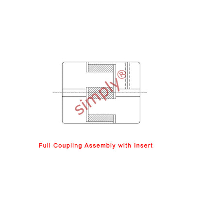 Major Brand L050B/L050B Pilot Bored Jaw Coupling Assembly Max Bore 14mm with Nitrile Rubber Insert