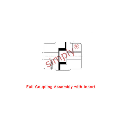 Major Brand L225B/L225B Pilot Bored Jaw Coupling Assembly Max Bore 60mm with Nitrile Rubber Insert