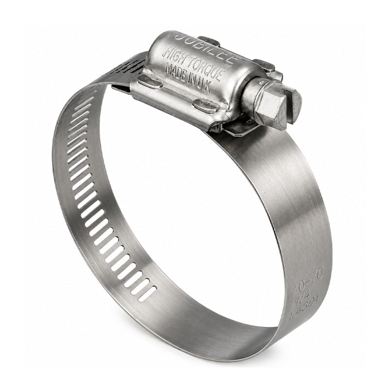HT050 304 Stainless Steel High Torque Jubilee Clip Adjustment Range 30mm-50mm Band Width 16mm