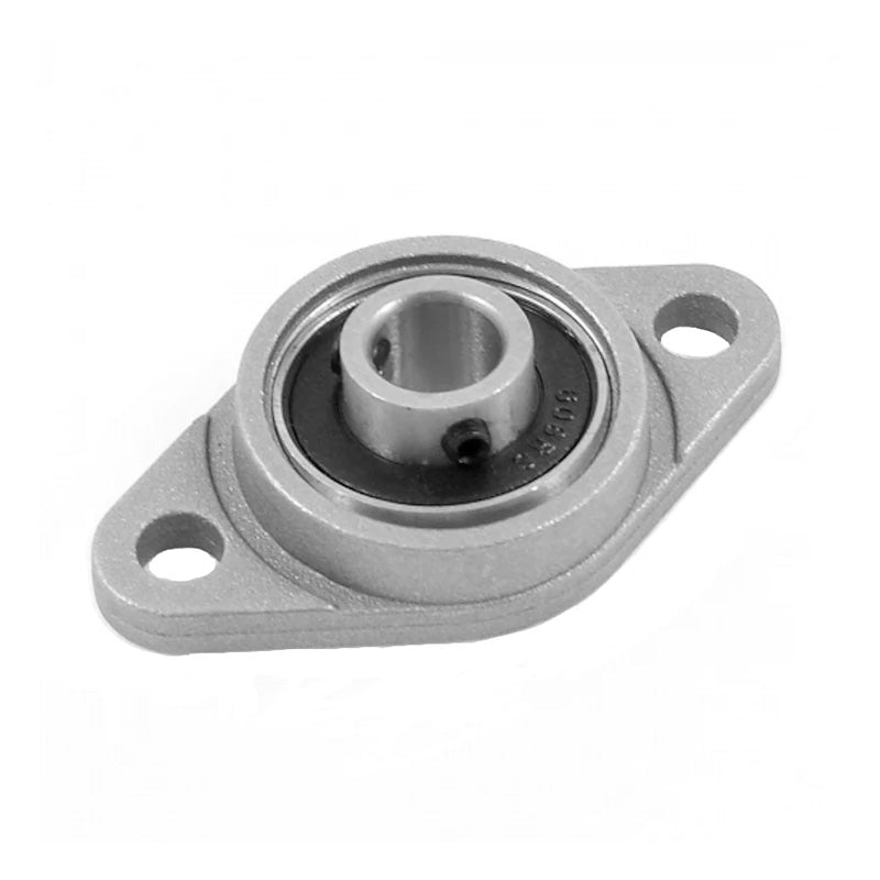KFL08 Aluminium 2 Bolt Oval Bearing with Grub Screws 8mm Bore