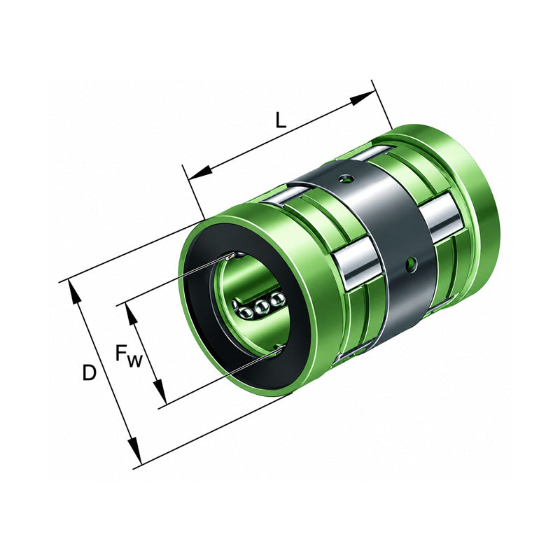 INA KN40 Relubricatable Closed Linear Ball Bushing 40x62x80mm