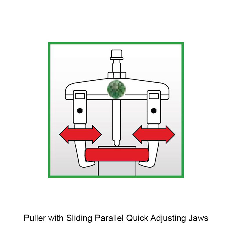 KUKKO Series 20-2+S Universal 2-Jaw Puller with Sliding Parallel Narrow Quick Adjusting Jaws 160mm