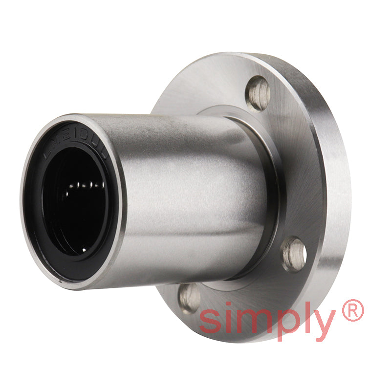 LMEF16UU Round Flanged Linear Ball Bushing with Rubber Seals and Resin Retainer 16x26x36mm