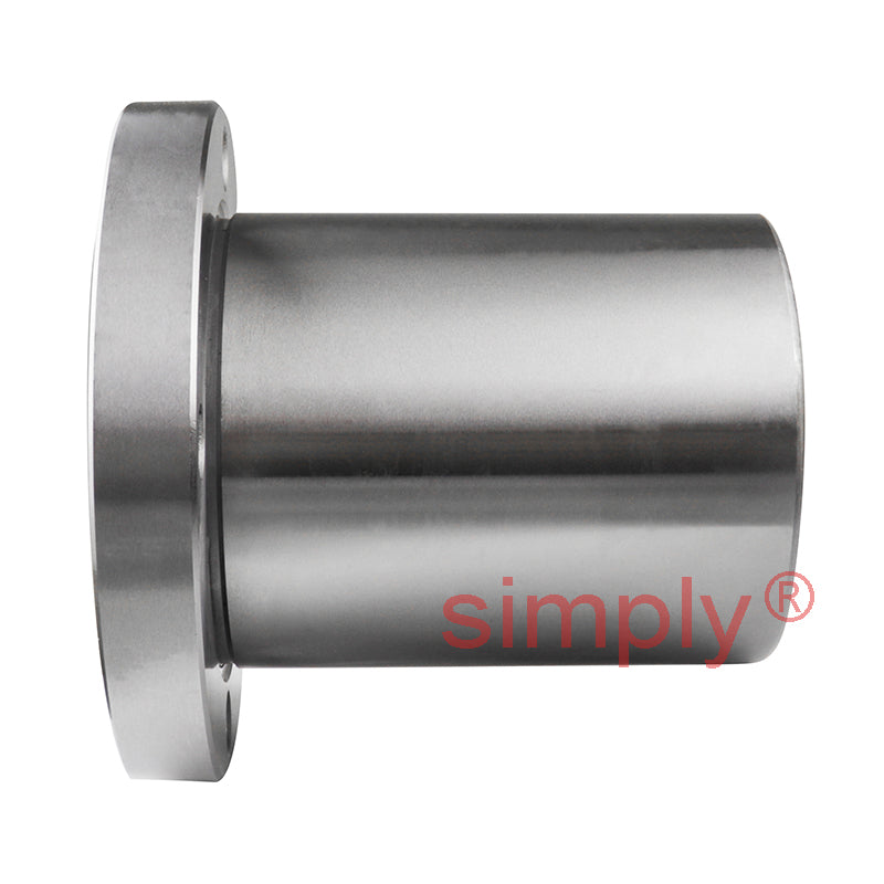 LMEF60UU Round Flanged Linear Ball Bushing with Rubber Seals and Resin Retainer 60x90x125mm