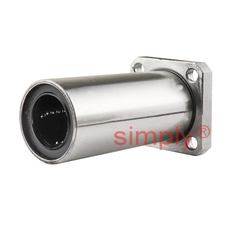 LMEK20LUU Long Square Flanged Linear Ball Bushing with Rubber Seals and Resin Retainer 20x32x80mm