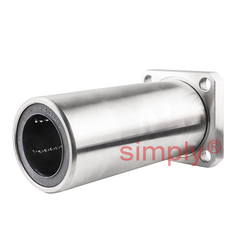 LMEK40LUU Long Square Flanged Linear Ball Bushing with Rubber Seals and Resin Retainer 40x62x151mm