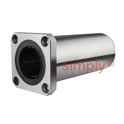 LMEK50LUU Long Square Flanged Linear Ball Bushing with Rubber Seals and Resin Retainer 50x75x192mm