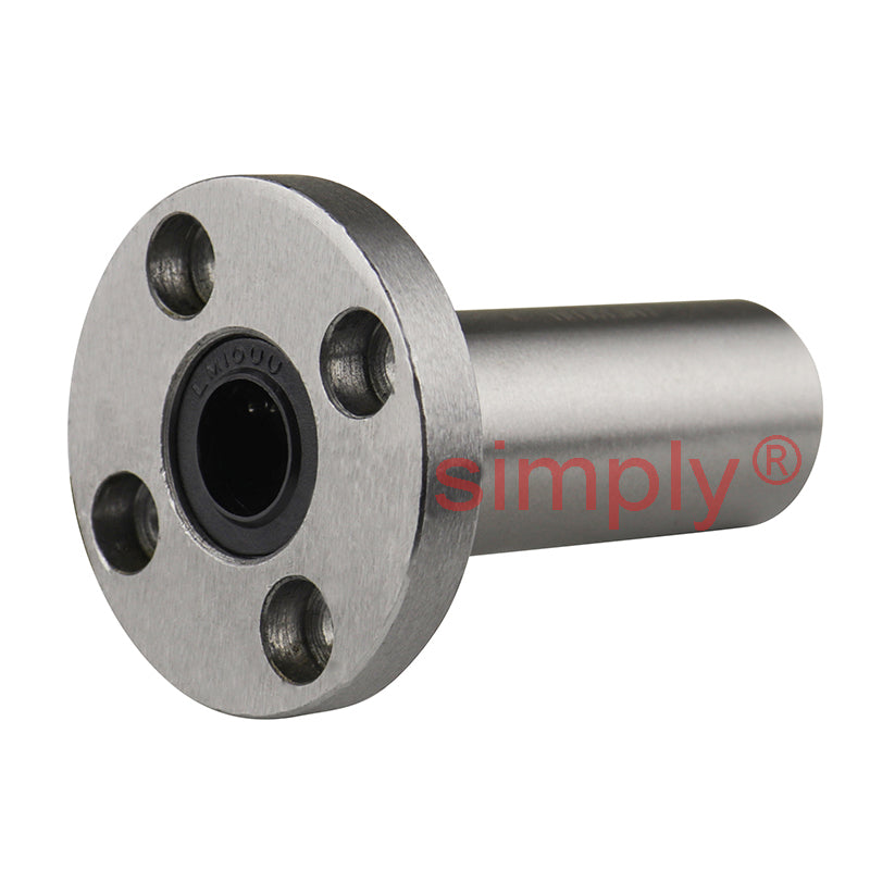 LMF10LUU Long Series Metric Round Flanged Linear Ball Bushing 10x19x55mm