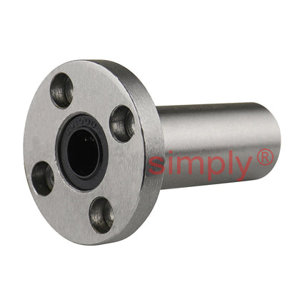 LMF10LUU Long Series Metric Round Flanged Linear Ball Bushing 10x19x55mm