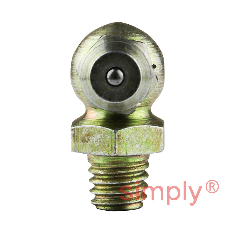 M10x1 Metric Tapered Hardened Mild Steel Zinc Plated 90 deg Hydraulic Grease Nipples - Pack of 500