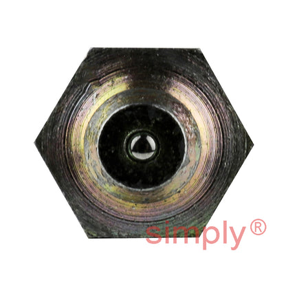 M10x1 Metric Tapered Hardened Mild Steel Zinc Plated Straight Hydraulic Grease Nipples - Pack of 500