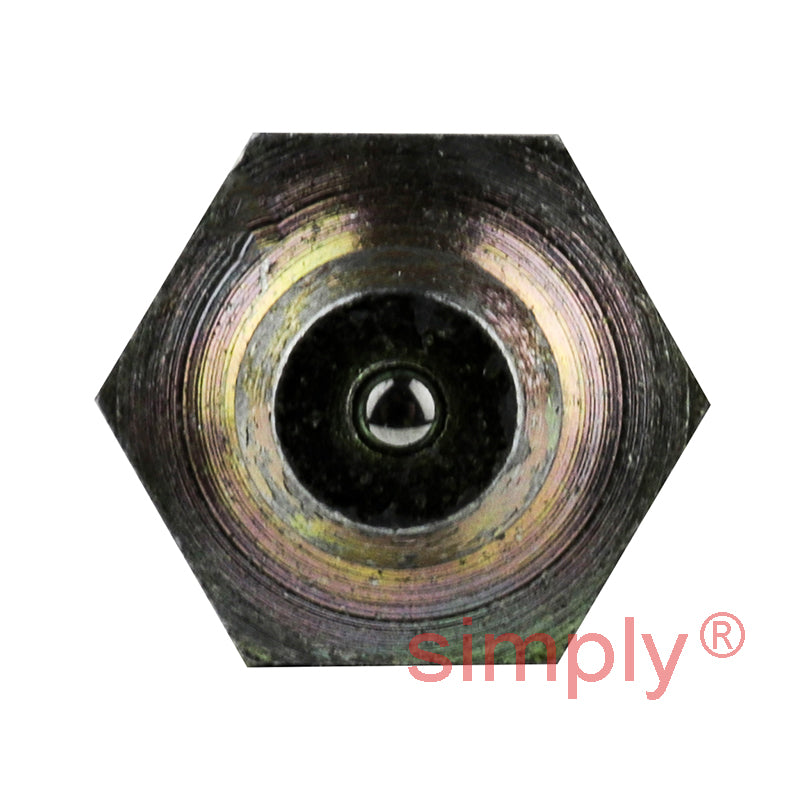 M6x1 Metric Tapered Hardened Mild Steel Zinc Plated Straight Hydraulic Grease Nipples 