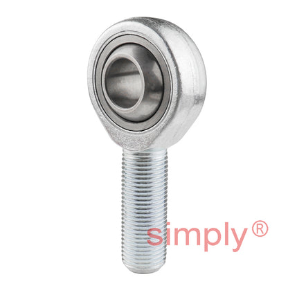 Branded MS-M16C Right Hand Metric Steel / PTFE Lined Maintenance Free Plain Male Rod End M16x1.5 Thread - Allow 7-10 Days