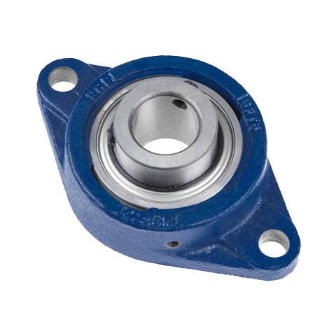 RHP MSFT1-11/16 Heavy Duty Two Bolt Oval Cast Iron Flange Housing 1-11/16 inch Bore Insert