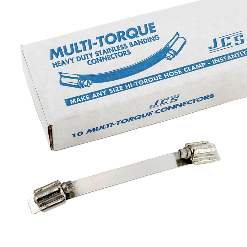 Pack of 10 - JCS MTJC350 316 Stainless Steel Multi-Torque 350mm Connectors for use with 16mm Banding 