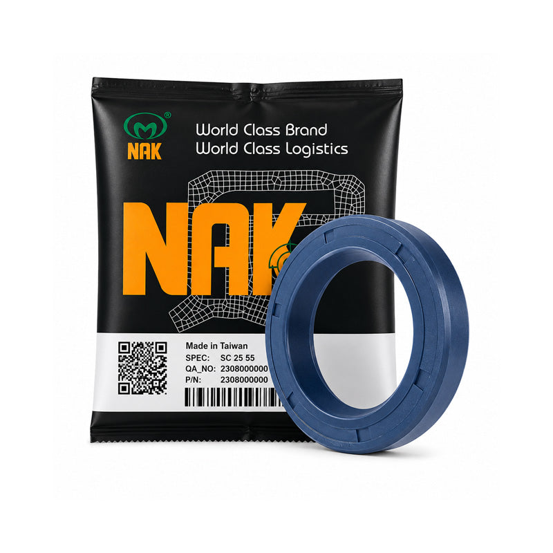 NAK 19x30x5.5mm Blue Corrugated Nitrile Rubber Double Lip Rotary Shaft Oil Seal with Garter Spring TG - Allow 7-10 Days