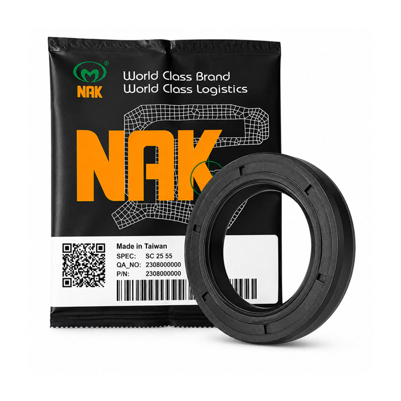 NAK 9x16x3mm Corrugated Nitrile Rubber Single Lip Rotary Shaft Oil Seal VG