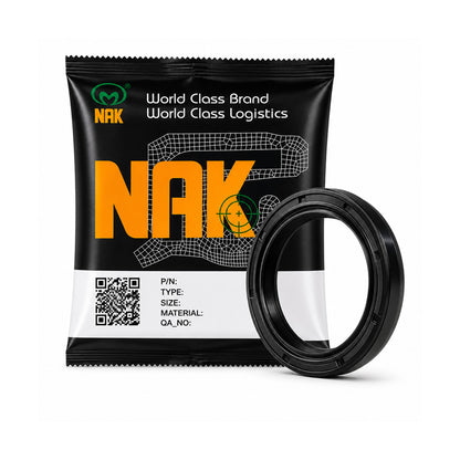 NAK 27x50x7mm Nitrile Rubber Double Lip Rotary Shaft Oil Seal with Garter Spring TC