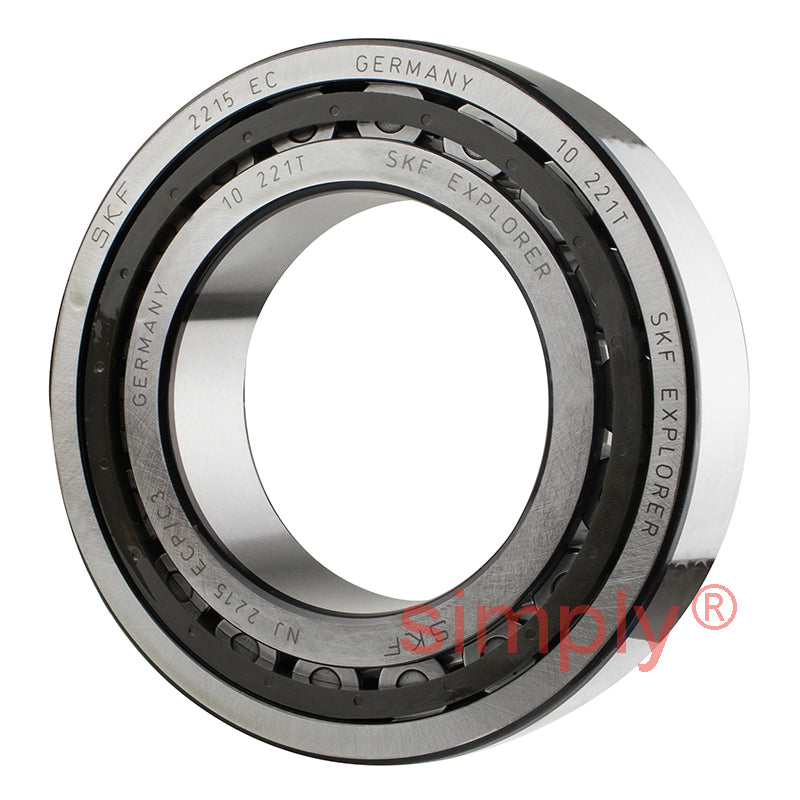 SKF NJ2215ECPC3 Single Row Cylindrical Roller Bearing with Polyamide Cage 75x130x31mm