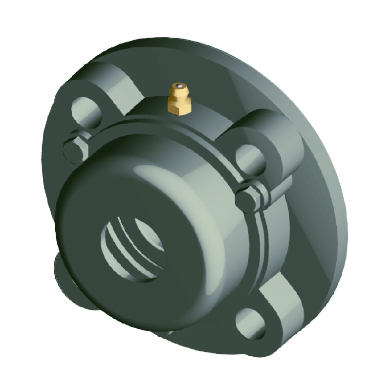 NTN M-C-UCFC206-104D1 Imperial Four Bolt Cast Iron Round Flanged Housing with 1-1/4 inch Insert with Cast Iron Cover - Open Version - Allow 2-3 Days