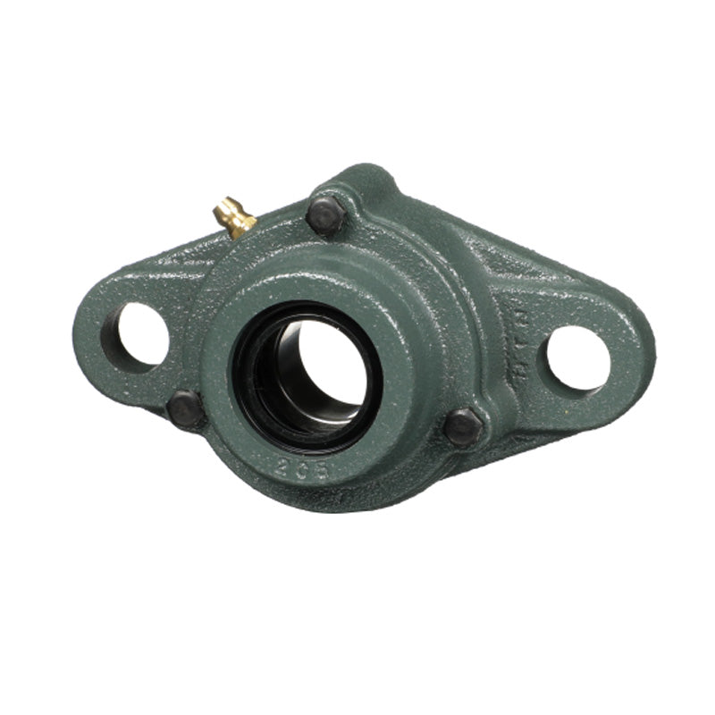 NTN C-UKFL305ED1/HE2305 Imperial Two Bolt Cast Iron Oval Housing with Cast Iron Cover - Open Version - Insert and Adaptor Sleeve Fits 3/4 inch Shaft - Allow 2-3 Days