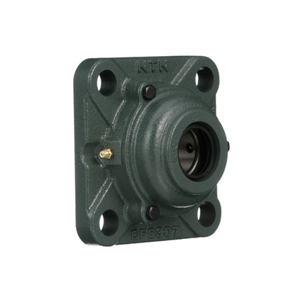 NTN C-UKFS309D1/H2309X Metric Four Bolt Square Cast Iron Housing with Cast Iron Cover - Open Version - Insert and Adaptor Sleeve Fits 40mm Shaft - Allow 2-3 Days