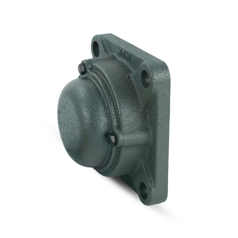 NTN CM-UCF214D1 Metric Four Bolt Square Cast Iron Flange Housing with 70mm Bore Insert with Cast Iron Cover - Closed Version - Allow 2-3 Days