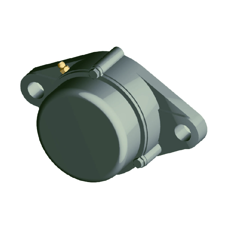 NTN CM-UCFL320-314D1 Imperial Two Bolt Oval Cast Iron Flange Housing with 3-7/8 inch Bore Insert with Cast Iron Cover - Closed Version - Allow 2-3 Days