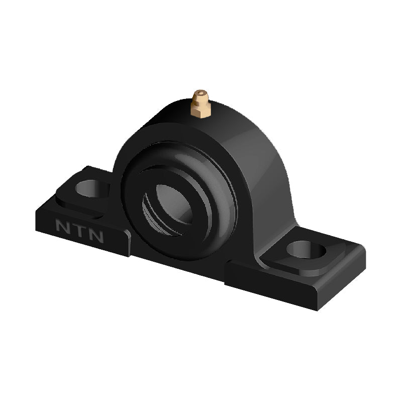 NTN S-UCPX07D1 Metric Cast Iron Two Bolt Pillow / Plummer Block Housing with 35mm Bore Insert with Steel Plate Cover - Open Version - Allow 2-3 Days