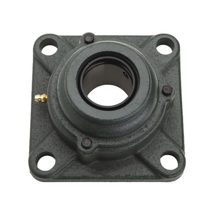 NTN S-UKF210D1/H2310X Metric Four Bolt Square Cast Iron Housing with Steel Plate Cover - Open Version - Insert and Adaptor Sleeve Fits 45mm Shaft - Allow 2-3 Days
