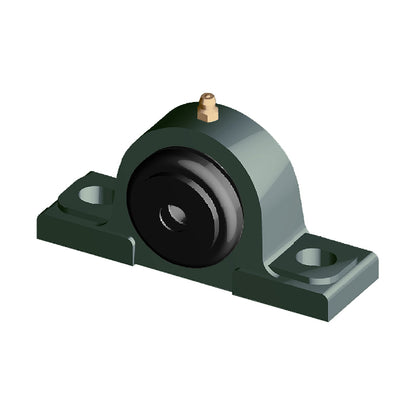 NTN M-SM-UCP209-112D1 Imperial Cast Iron Two Bolt Pillow / Plummer Block Housing with 1-3/4 inch Bore Insert with Steel Plate Cover - Closed Version - Allow 2-3 Days