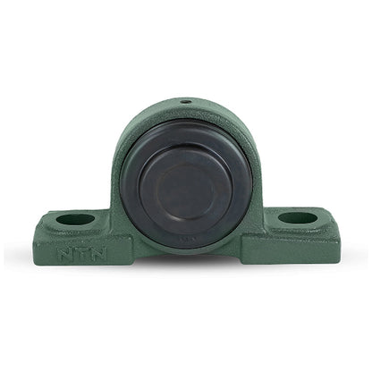 NTN M-SM-UCP211-202D1 Imperial Cast Iron Two Bolt Pillow / Plummer Block Housing with 2-1/8 inch Bore Insert with Steel Plate Cover - Closed Version - Allow 2-3 Days