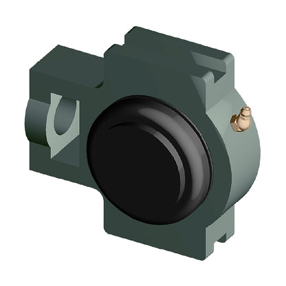 NTN SM-UKT209D1/H2309X Metric Cast Iron Take Up Unit with Steel Plate Cover - Closed Version - Insert and Adaptor Sleeve Fits 40mm Shaft - Allow 2-3 Days