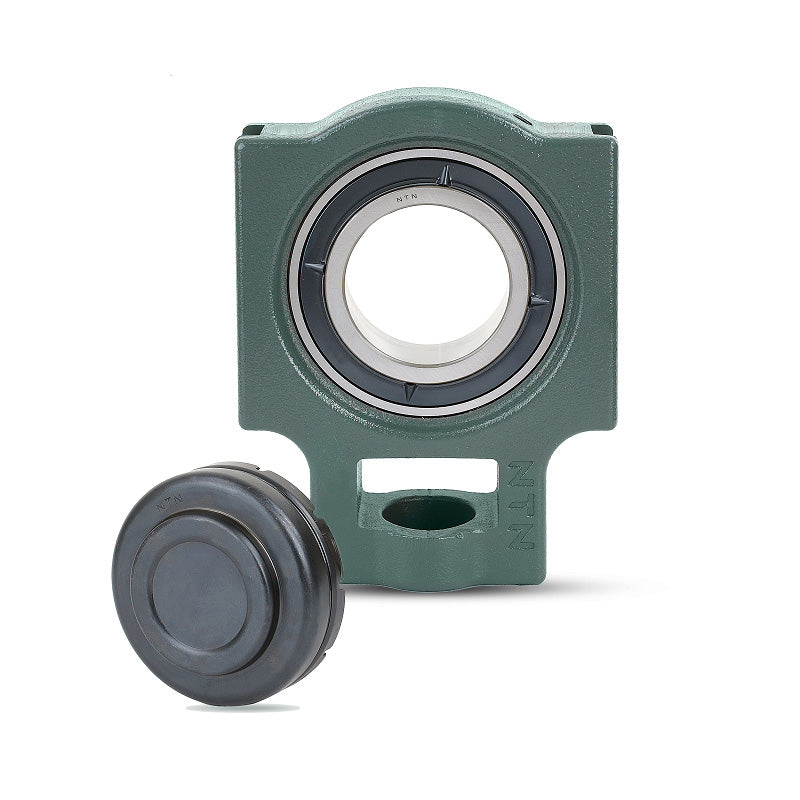 NTN SM-UKT209D1/H2309X Metric Cast Iron Take Up Unit with Steel Plate Cover - Closed Version - Insert and Adaptor Sleeve Fits 40mm Shaft - Allow 2-3 Days