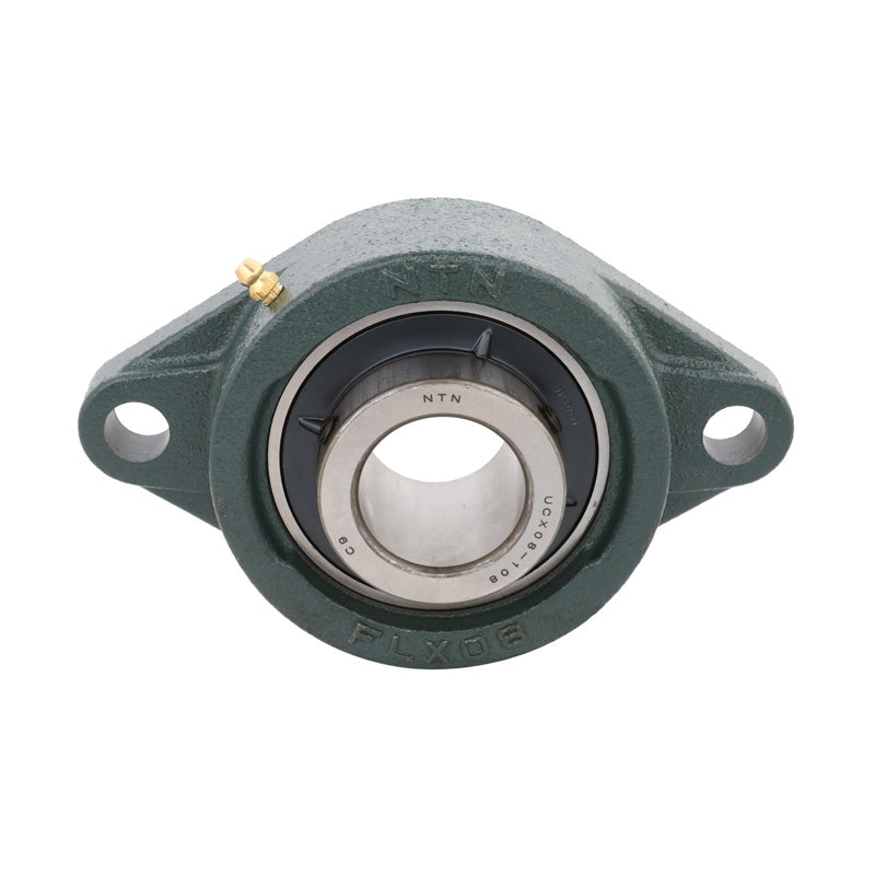 NTN UCFL207-107D1 Imperial Two Bolt Oval Cast Iron Flange Housing with 1-7/16 inch Bore Insert - Allow 2-3 Days