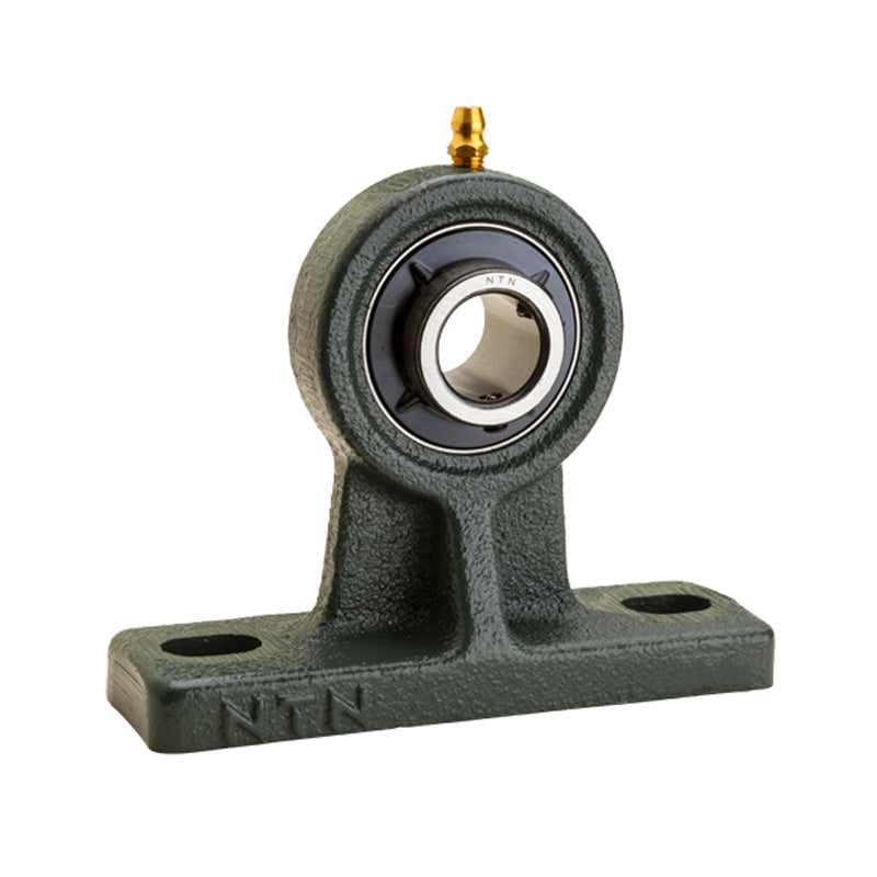 NTN UCHP206D1 Metric Cast Iron High Centre Height Two Bolt Pillow / Plummer Block Housing with 30mm Bore Insert - Allow 2-3 Days