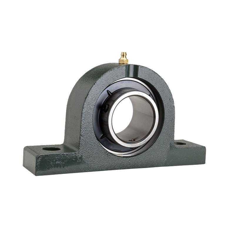 NTN UCPG211D1 Metric Cast Iron Two Bolt Pillow / Plummer Block Housing with 55mm Bore Insert - Allow 2-3 Days