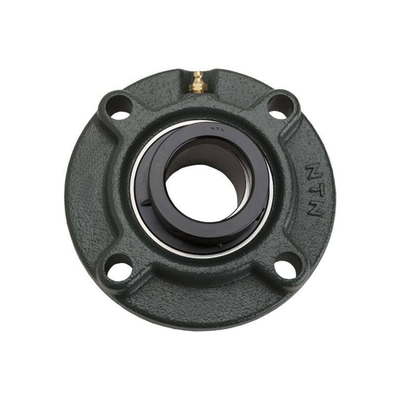 NTN M-UELFC210D1 Metric Four Bolt Cast Iron Round Flanged Housing with 50mm Eccentric Collar Insert - Allow 2-3 Days