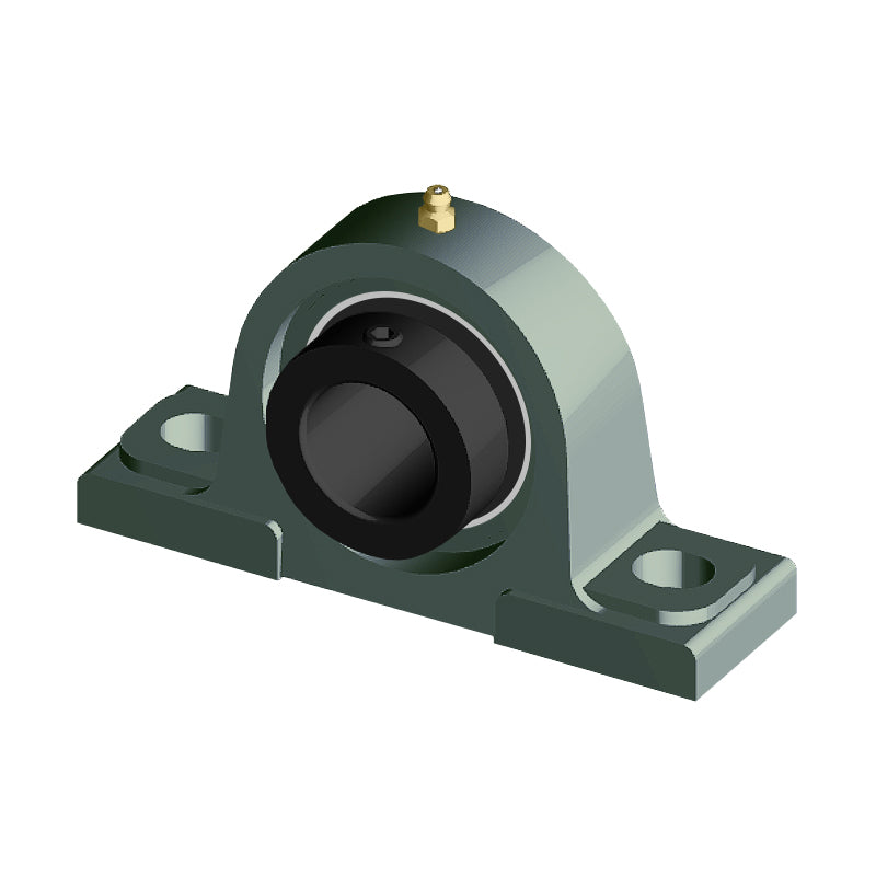 NTN M-UELP210D1 Metric Cast Iron Two Bolt Pillow / Plummer Block Housing with 50mm Eccentric Collar Insert - Allow 2-3 Days