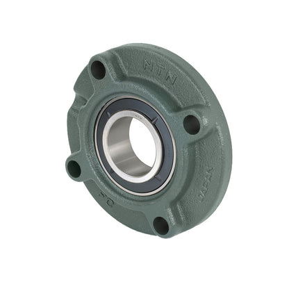 NTN UKFCX09D1/H2309X Metric Four Bolt Cast Iron Round Flanged Housing Insert and Adaptor Sleeve Fits 40mm Shaft - Allow 2-3 Days