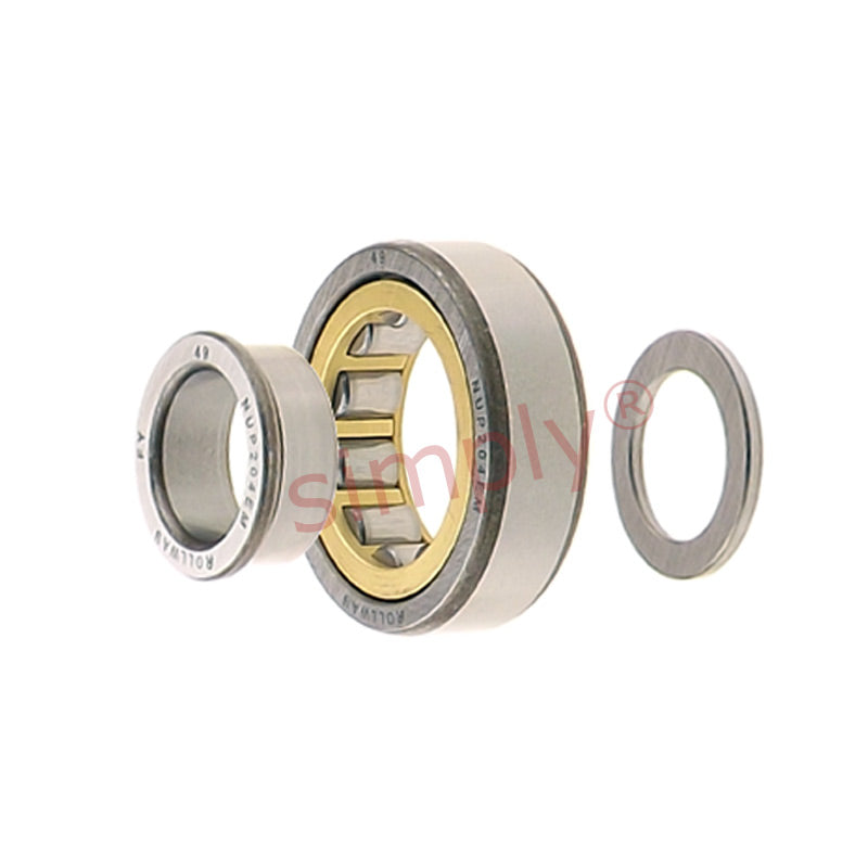 ROLLWAY NUP204EM Single Row Cylindrical Roller Bearing 20x47x14mm