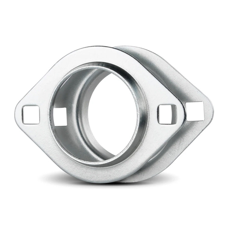 PFL206 1 Set of Oval 2 Bolt Pressed Steel Bearing Housing for 206 inserts