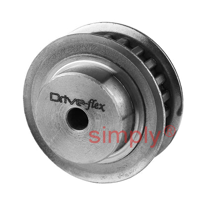 P16-MXL-025FB - 0.08 inch Pitch 16 Tooth Flanged Pilot Bore Aluminium Timing Pulley for 1/4 inch Wide Belt