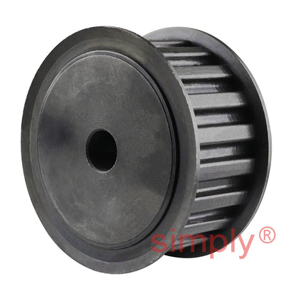 P22-L-050F - 3/8 inch Pitch 22 Tooth Flanged Pilot Bored Steel Timing Pulley for 1/2 inch Wide Belts