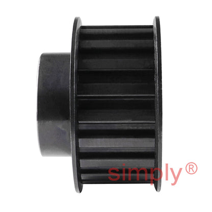 P44-L-050F - 3/8 inch Pitch 44 Tooth Flanged Pilot Bored Steel Timing Pulley for 1/2 inch Wide Belts