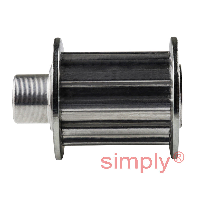 Drive-Flex Aluminium Centre Drilled T5 Timing Pulley with Flanges 5mm Pitch 12 Tooth for 25mm Wide Belts