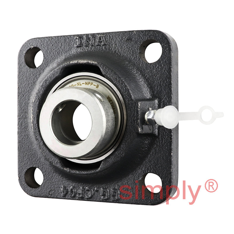 INA PCF20XL Four Bolt Cast Iron Square Housing with Eccentric Collar Insert 20mm Bore