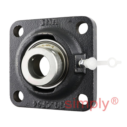 INA PCF20XL Four Bolt Cast Iron Square Housing with Eccentric Collar Insert 20mm Bore
