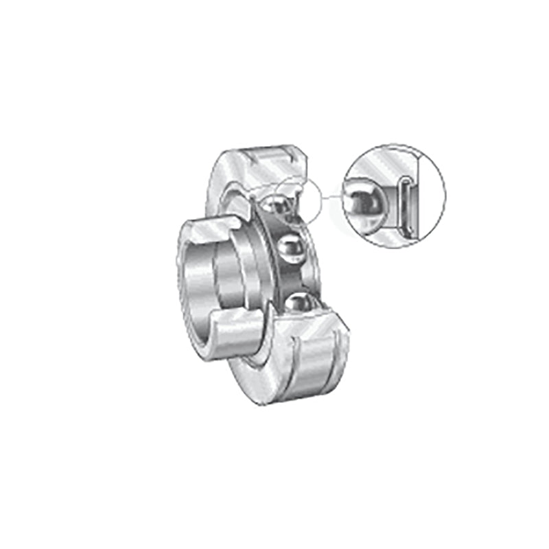 INA PE20XL Metric Parallel Outer Bearing Insert with Steel Aligning Ring and P Seals and Eccentric Collar 20x55x31.5mm