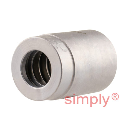 FLEXEQUIP/VOSS PF15 1SC/2SN Zinc Nickel Plated Swage Ferrule Fitting No Skive for Compact Hoses 1/4 inch SAE - Allow 2-3 Days